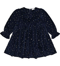 Hust and Claire Dress - Velvet - HCDonna - More Navy w. Gold Hi