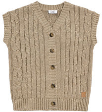 Hust and Claire Waistcoat - HCPrinco - Cable - Biscuit