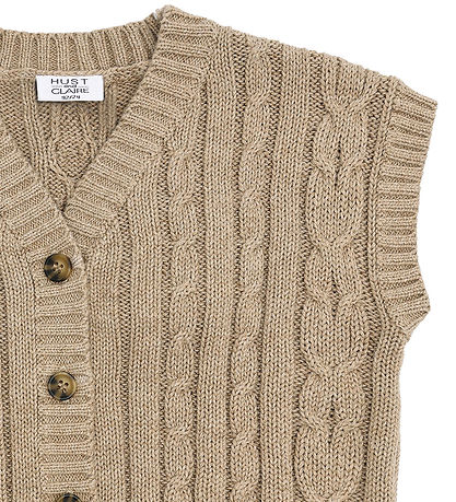 Hust and Claire Waistcoat - HCPrinco - Cable - Biscuit Hust and Claire Waistcoat - HCPrinco - Cable - Biscuit