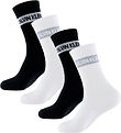 Calvin Klein Strumpor - 4-pack - Vit/Svart Calvin Klein Strumpor - 4-pack - Vit/Svart