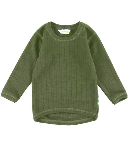 Joha Blouse - Wool - Rib - Dark Olive