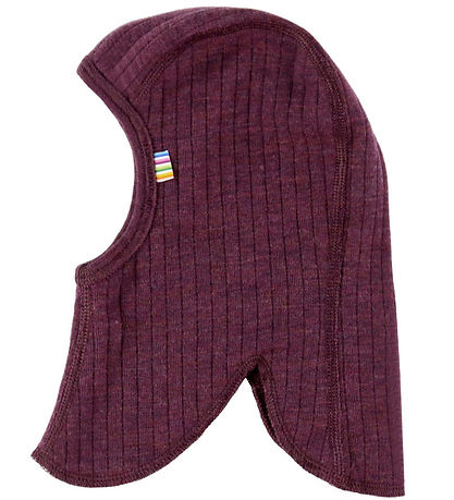 Joha Balaclava - Ull - Rib - 2-lags - Plomme