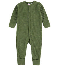 Joha Nightsuit - Wool - Rib - Dark Olive