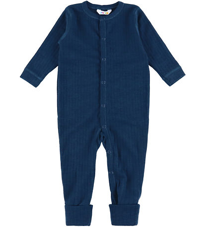 Joha Nightsuit - Wool - Rib - Dark Turquoise