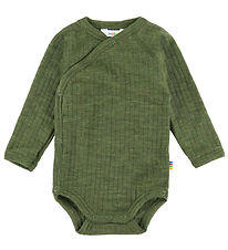 body croisé m/l Joha - Laine - Rib - Foncé Olive