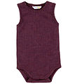 Joha Bodysuit Sleeveless - Wool - Rib - Plum