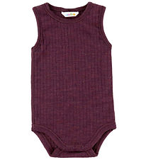 Joha Bodysuit Sleeveless - Wool - Rib - Plum Joha Bodysuit Sleeveless - Wool - Rib - Plum