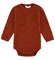 Joha Bodysuit l/s - Wool - Rib - Rust
