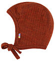 Joha Baby Hat - Wool - Rib - 2-layer - Rust