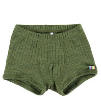 Joha Boxers - Wool - Rib - Dark Olive