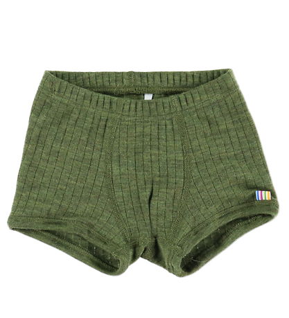 Joha Boxers - Wool - Rib - Dark Olive Joha Boxers - Wool - Rib - Dark Olive