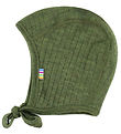 Joha Baby Hat - Wool - Rib - 2-layer - Dark Olive
