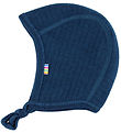 Joha Baby Hat - Wool - Rib - 2-layer - Dark Turquoise