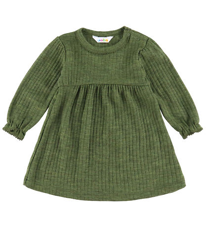 Joha Dress - Wool - Rib - Dark Olive