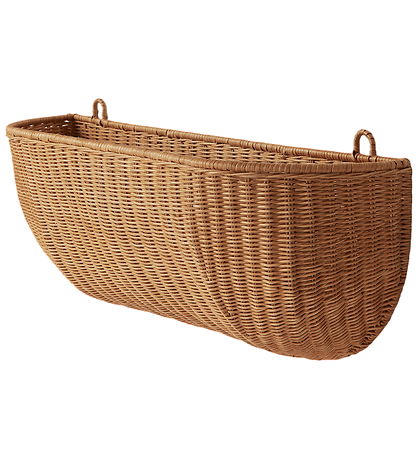 Ferm Living Veggvasi - Fléttaður rottingur - 75x14 cm - Natural Ferm Living Veggvasi - Fléttaður rottingur - 75x14 cm - Natural