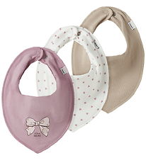 Name It Drool bib - Rib - 3-Pack - NbfYvette - Keepsake Lilac/C
