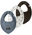 Name It Bibs - Rib - 3-Pack - NbmYasim - Flint Stone/Cloud
