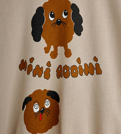 Mini Rodini Sweatshirt - Doggies - Beige Mini Rodini Sweatshirt - Doggies - Beige
