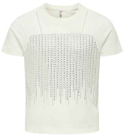 Kids Only T-shirt - KogBillie - Stone Top - Cloud Dancer/Rhines