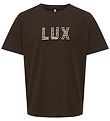Kids Only T-shirt - KogKate - O-Neck Pearl Top - Black Coffee/Lu Kids Only T-shirt - KogKate - O-Neck Pearl Top - Black Coffee/Lu