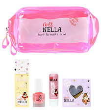 Miss Nella Makeup Bag w. Content - Girly Girl Pink