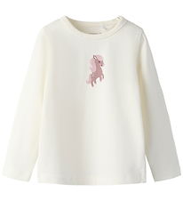 Name It Blouse - NbfVubie - Cloud Dancer/Cute Pony