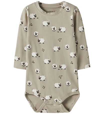 Name It Bodysuit l/s - NbmVroels - Iceland Fossil/Sheep