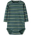 Name It Bodysuit l/s - NbmVroels - Bistro Green/Stripes