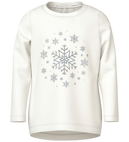 Name It Blouse - NmfViparty - Cloud Dancer/Snowflakes Name It Blouse - NmfViparty - Cloud Dancer/Snowflakes
