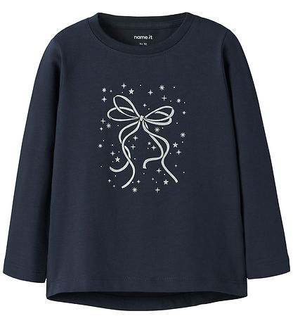 Blouse Name It - NmfViparty - Marine Blazer/Étoiles Bow
