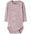 Name It Bodysuit l/s - NbfVandora - Keepsake Lilac/Rainbow