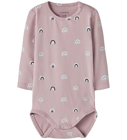 Name It Bodysuit l/s - NbfVandora - Keepsake Lilac/Rainbow