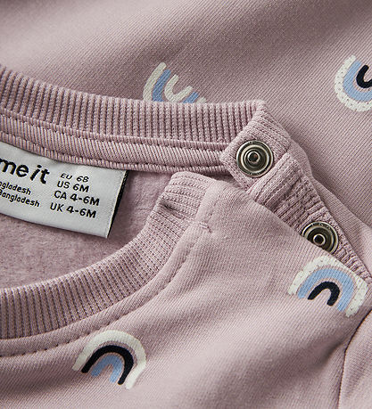 Name It Sweatshirt - NbfVimone - Aandenken Lilac/Rainbow