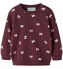 Name It Sweatshirt - NbfVimone - Burgundy/Bow Name It Sweatshirt - NbfVimone - Burgundy/Bow
