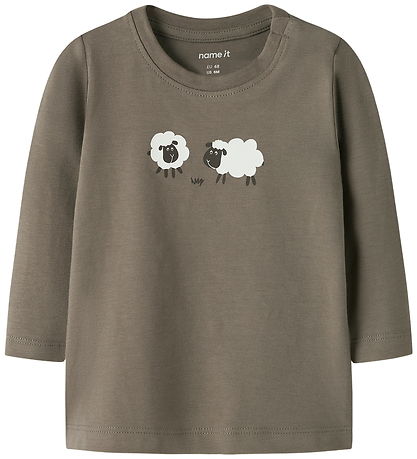 Name It Bluse - NbmVobbi - Walnuss/Schaf