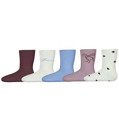 Name It Socks - 5-Pack - NkfVilde - Burgundy