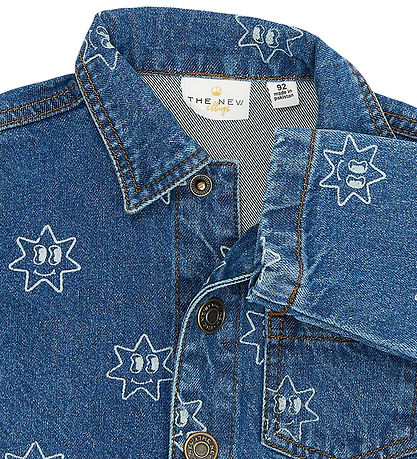 The New Siblings Hemd - TnstRipley - Medium+ Blue Denim AOP