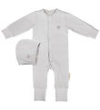Moonboon Nightsuit w. Baby Hat - Gift Box - Lunar Rock