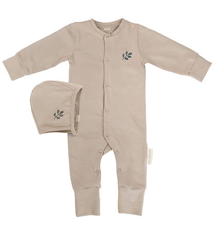 Moonboon Nightsuit w. Baby Hat - Gift Box - Earth Moonboon Nightsuit w. Baby Hat - Gift Box - Earth