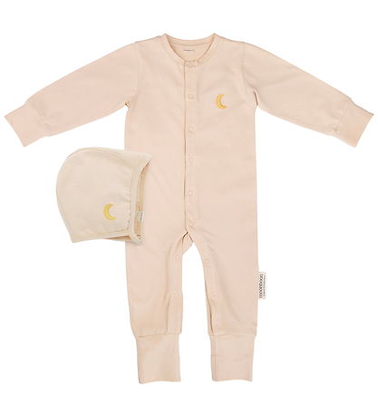 Moonboon Nightsuit w. Baby Hat - Gift Box - Rose Cloud Moonboon Nightsuit w. Baby Hat - Gift Box - Rose Cloud