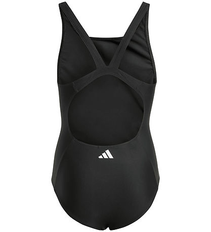 adidas Performance Uimapuku - 3S Mid PUOLU GY - Musta/Valkoinen