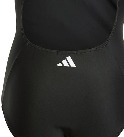 adidas Performance Uimapuku - 3S Mid PUOLU GY - Musta/Valkoinen