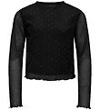 Kids Only Blouse - KogJada - Tulle - Black/Silver Rhinestones