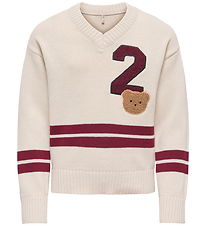 Kids Only Blouse - Knitted - KogJanny - Birch/Badge/Cabernet
