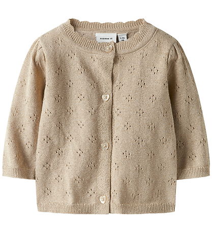 Name It Cardigan - Knitted - NbfRolia - Cement