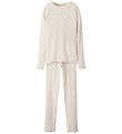 Lil' Atelier Pyjama Set - Rib - NmfGago - Almost Mauve/Flowers
