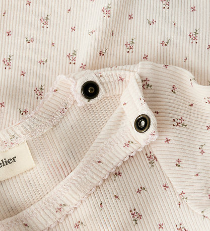 Lil' Atelier Nightsuit - NbfGago - Almost Mauve/Flowers