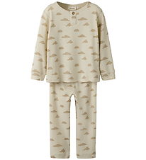 Lil' Atelier Pyjama Set - Rib - NmmGago - Turtledove/Sky Lil' Atelier Pyjama Set - Rib - NmmGago - Turtledove/Sky