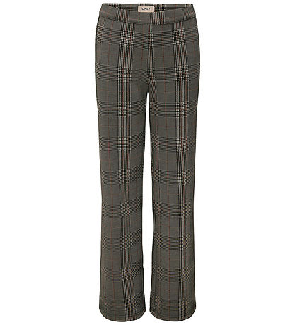 Kids Only Trousers - KogFine - Wide - Seal Brown/Libra Checks
