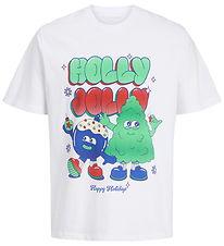 T-Shirt Jack & Jones - Dessin animé JorHoliday - Bright White/Ho T-Shirt Jack & Jones - Dessin animé JorHoliday - Bright White/Ho